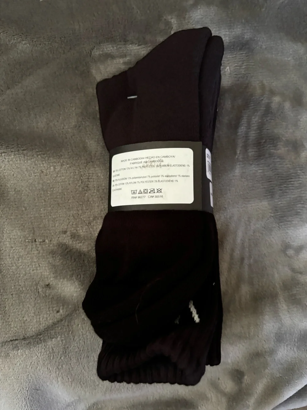 Vans 3 pair Black Crew Socks with White Logo